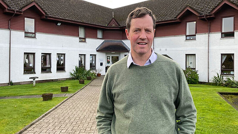 Councillor Angus MacDonald pictured at Moss Park Care Home