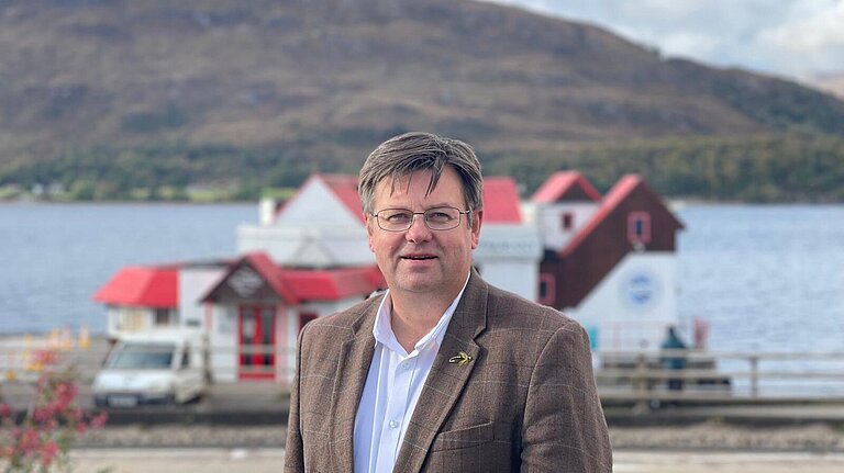 Andrew Baxter with Loch Linnhe in the background